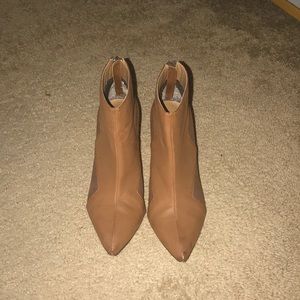 Tan High heel booties